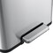 Global Industrial 12 Gallon Stainless Steel Trash Can, Rectangular Step-On 641446SS - alternate 3